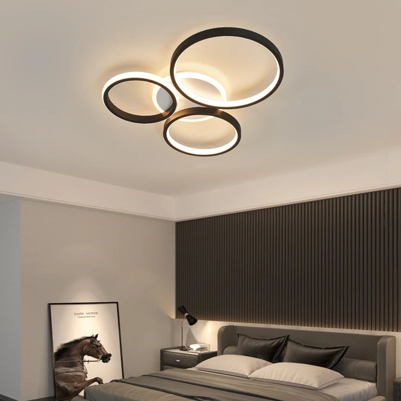 lustre moderne à LED pour décoration intérieure élégante