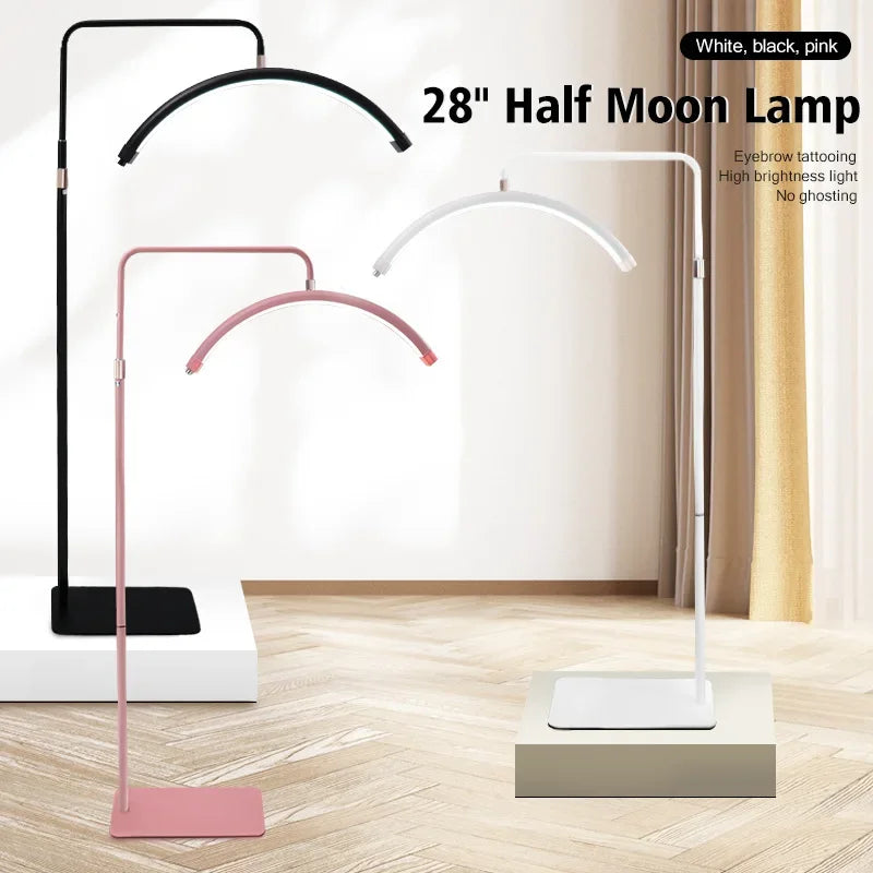 lampe led demi-lune pour soins des yeux et beauté rotative en forme de u