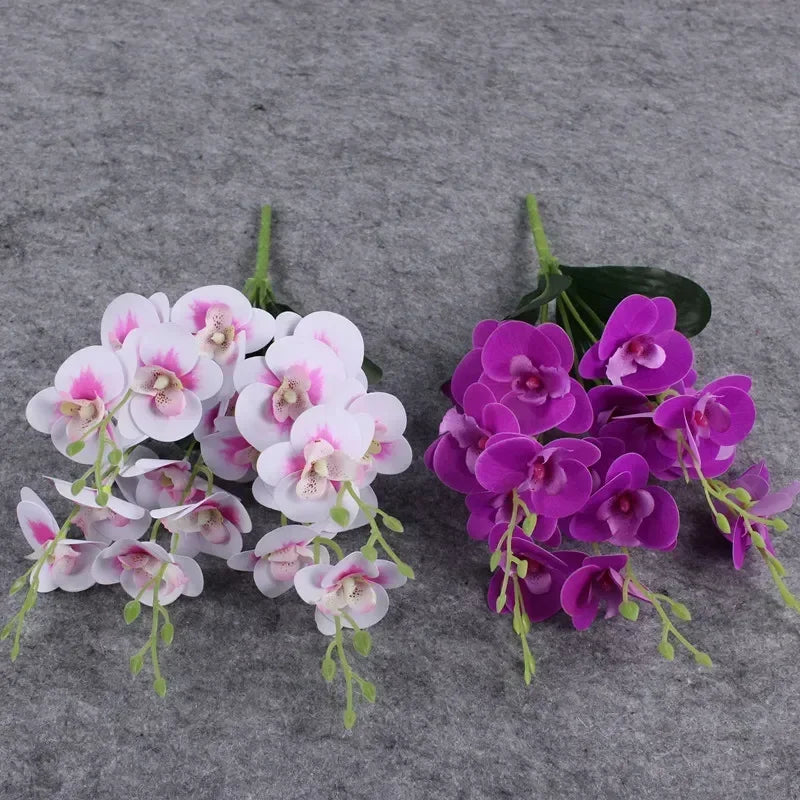 fleurs artificielles 3d décoration orchidée papillon phalaenopsis faux fleurs