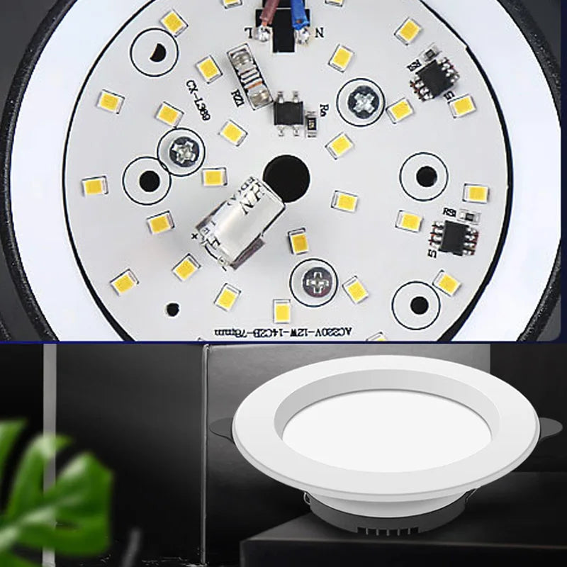 plafonnier led encastré ultra mince en aluminium pour intérieur