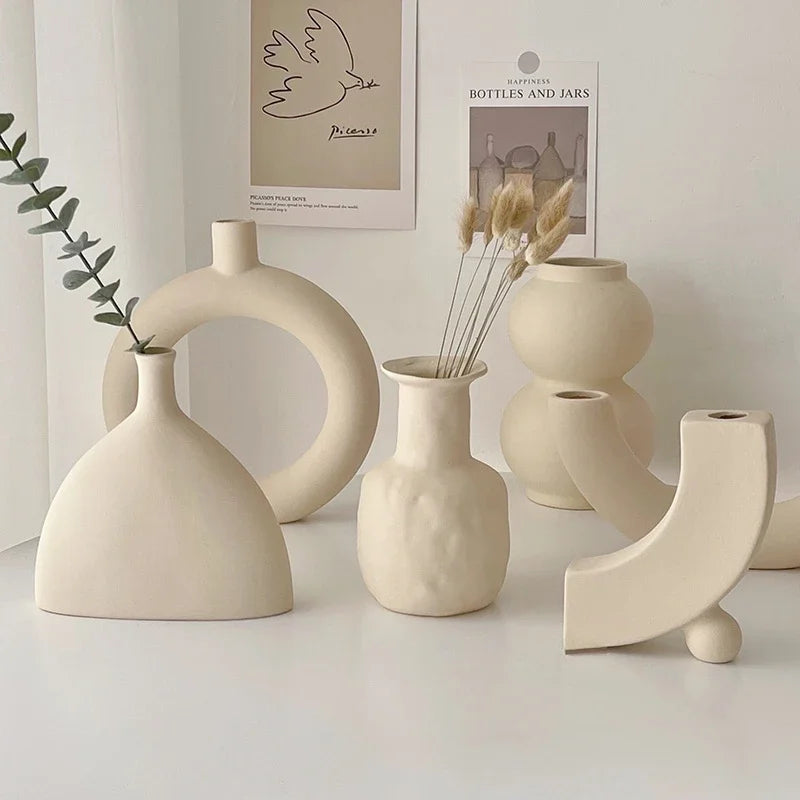 vase en céramique moderne pour fleurs séchées décoration intérieure