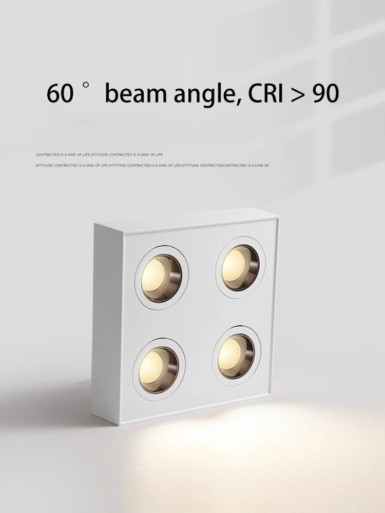 led surface carrée ultra mince anti-éblouissement downlight pour maison