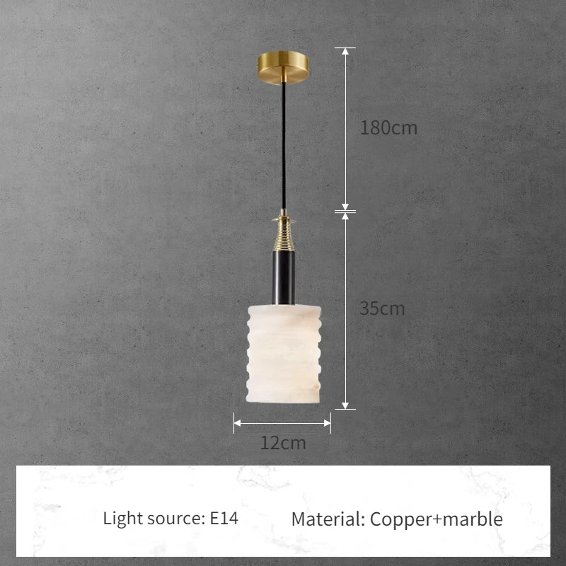 suspension moderne en pierre naturelle pour un éclairage minimaliste