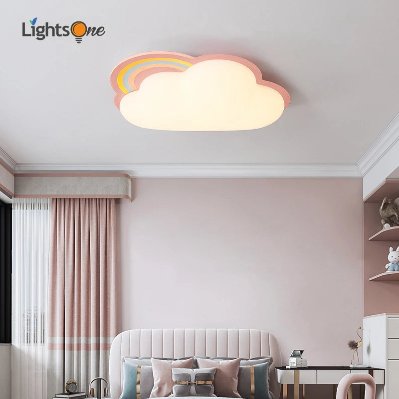 plafonnier nuage arc-en-ciel pour chambre enfant décor créatif