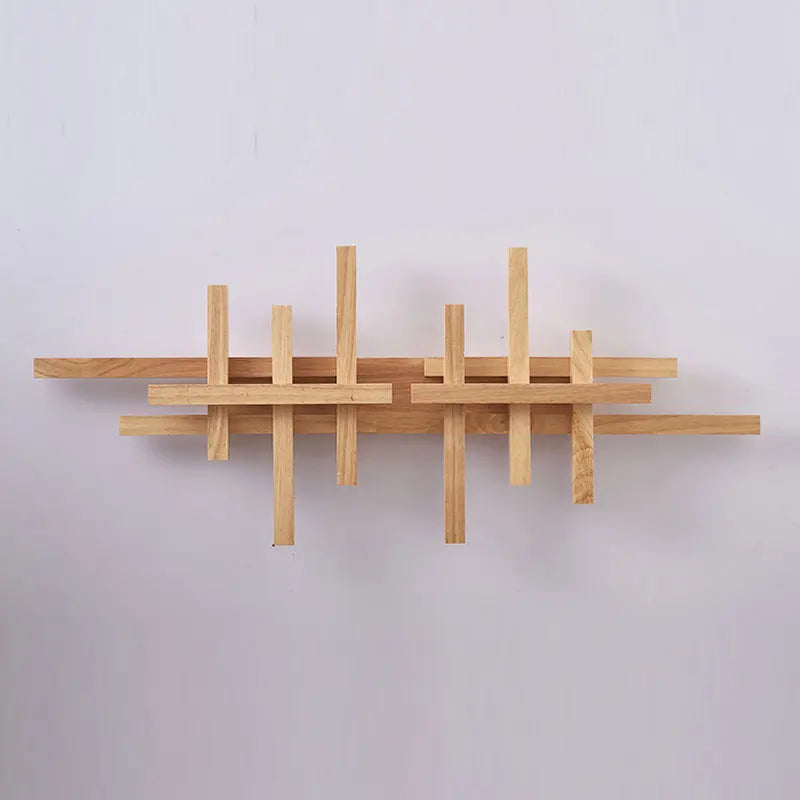 applique murale moderne en bois avec éclairage led artistique