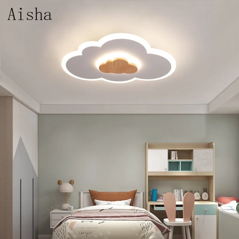 plafonnier nuage à LED style nordique pour enfants