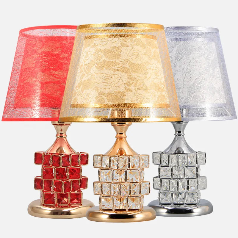 lampe de table en cristal moderne pour décoration intérieure luxe