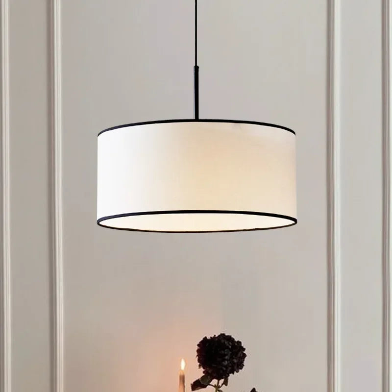 lustre en tissu led suspension design nordique moderne