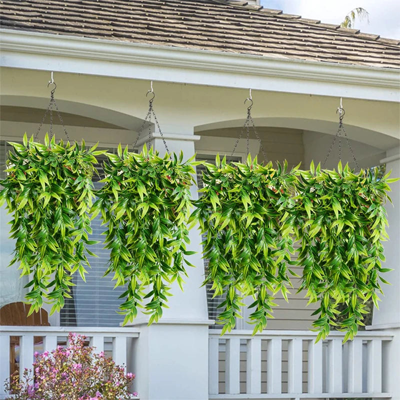 plantes suspendues en bambou pour décoration extérieure jardin