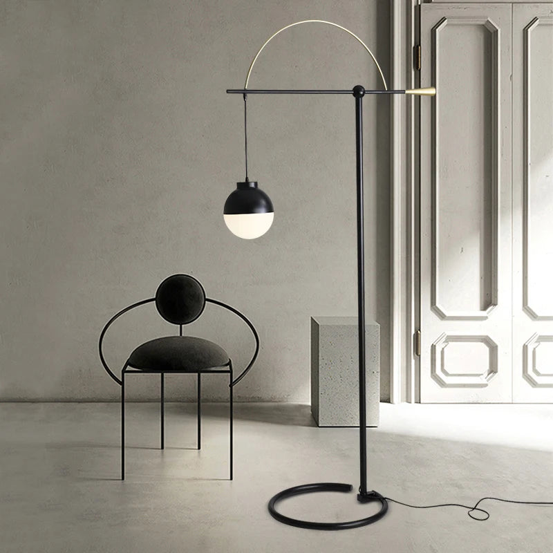 lampadaire de pêche créatif style minimaliste pour intérieur