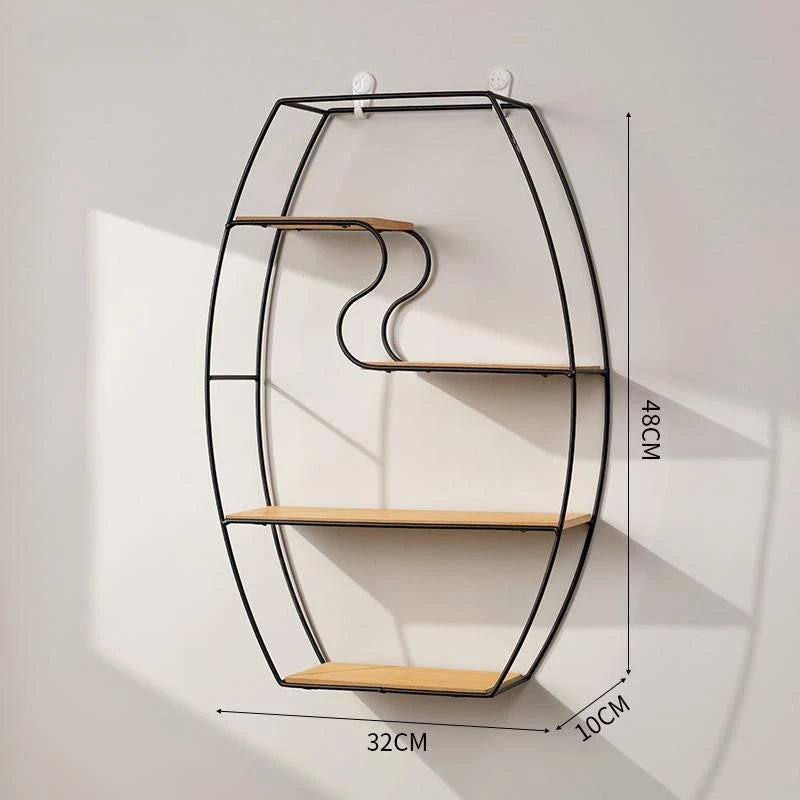 etagère murale créative en fer pour rangement cosmétiques suspendu