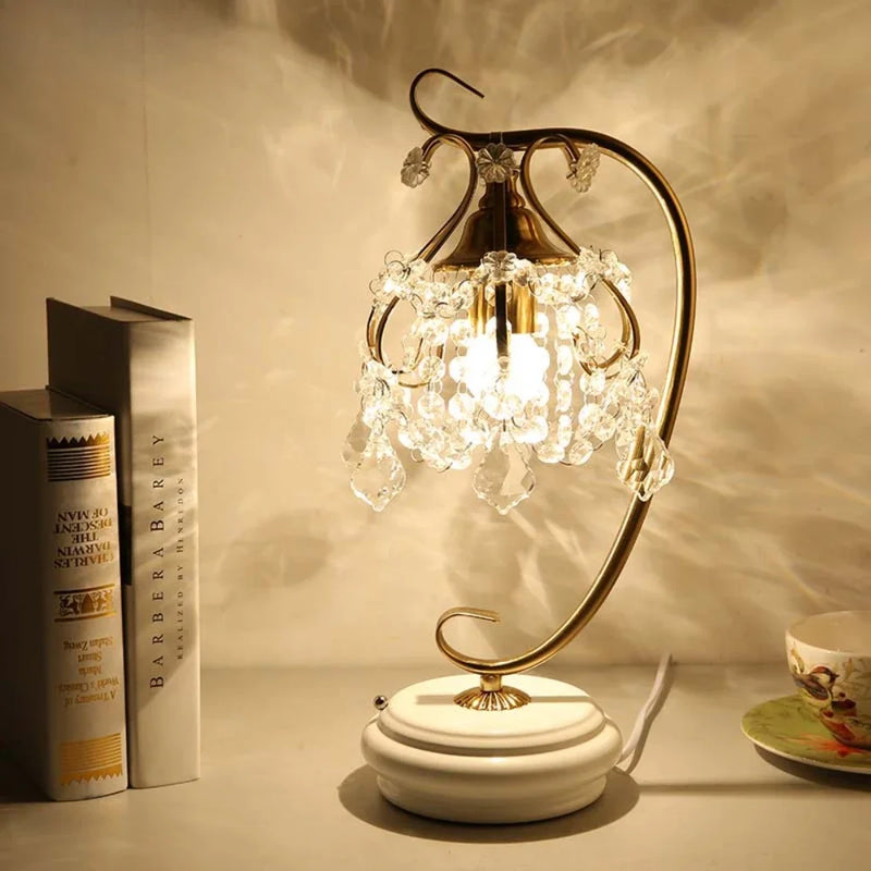 lampe de bureau led en cristal pour décoration moderne intérieure