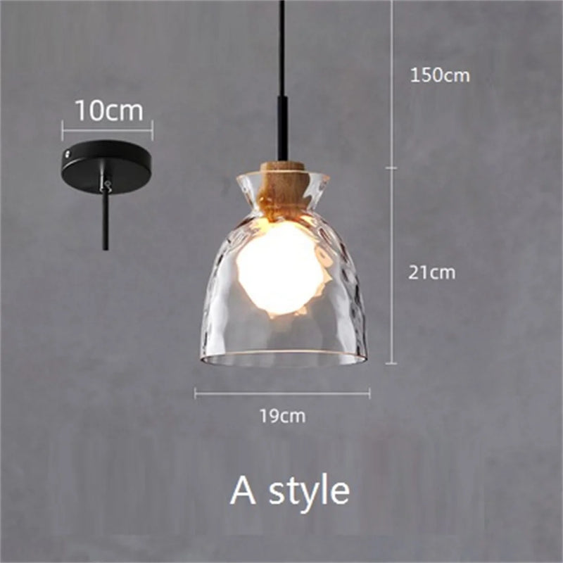suspension LED en verre design nordique moderne décorative