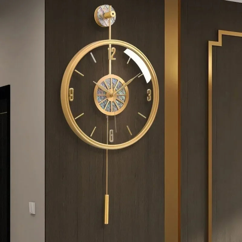 horloges murales de luxe modernes et silencieuses pour décoration créative