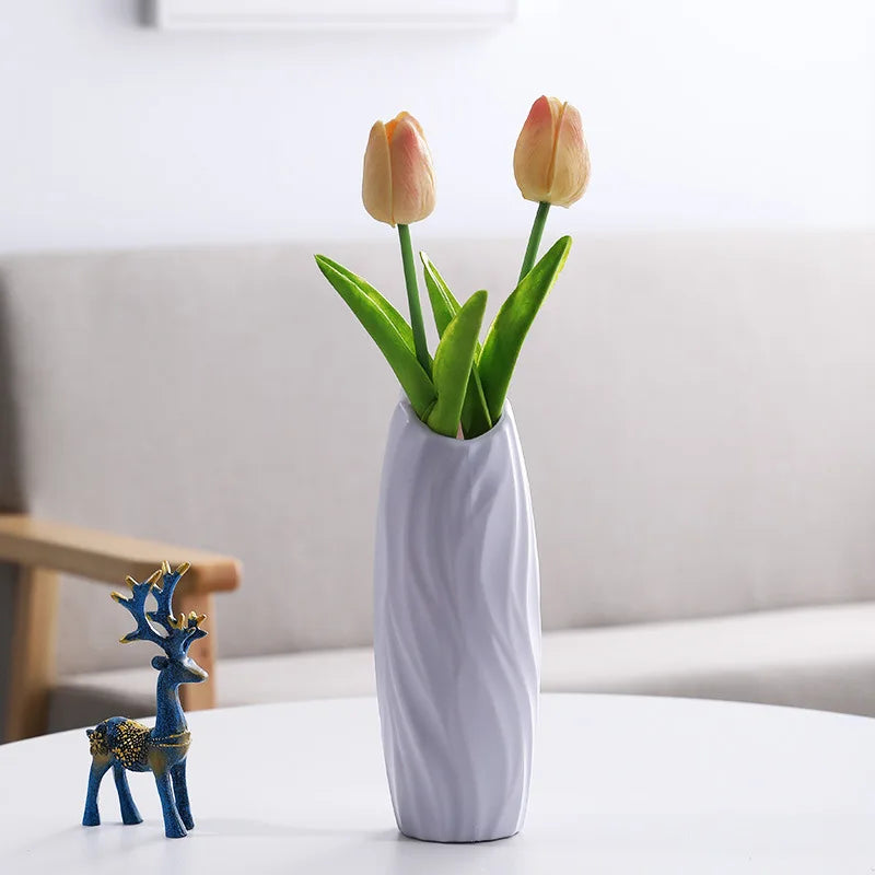 vase moderne en plastique pour décoration florale nordique