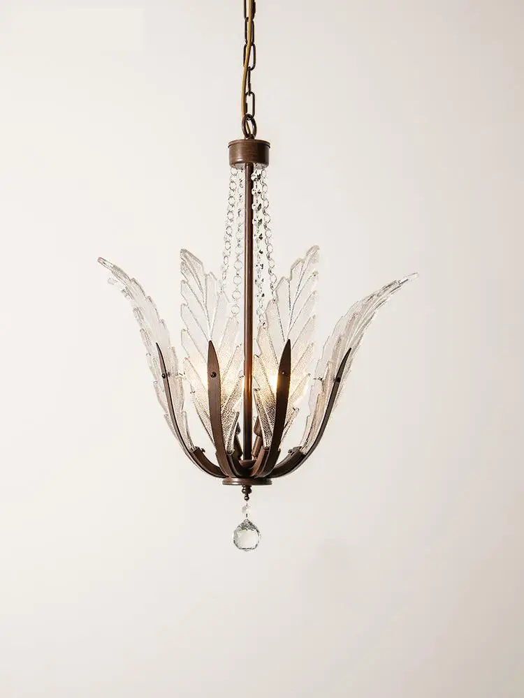 lustre vintage en cristal pour éclairage intérieur élégant