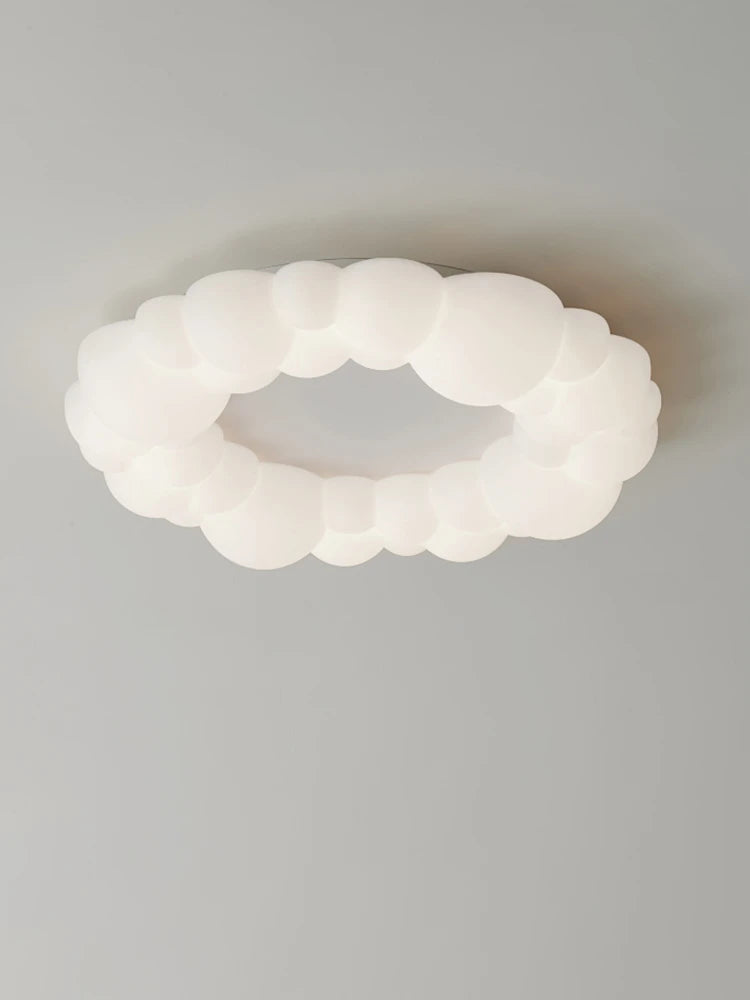 lampe nuage moderne led design anneau nordique éclairage lustre