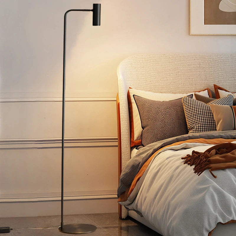 lampadaire rotatif en laiton minimaliste avec 3 gradations
