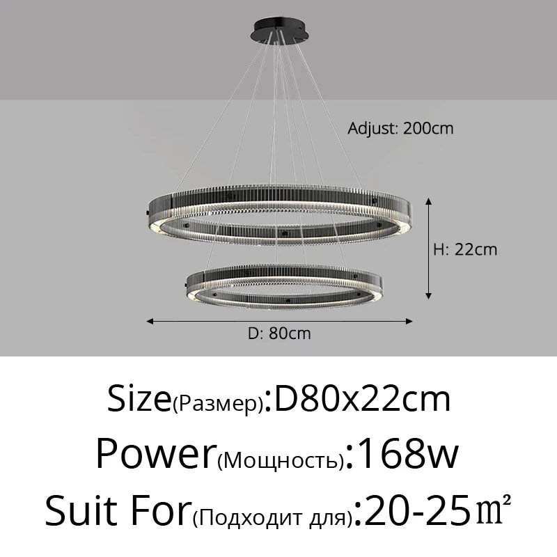 lustre minimaliste italien design nordique en verre haut de gamme