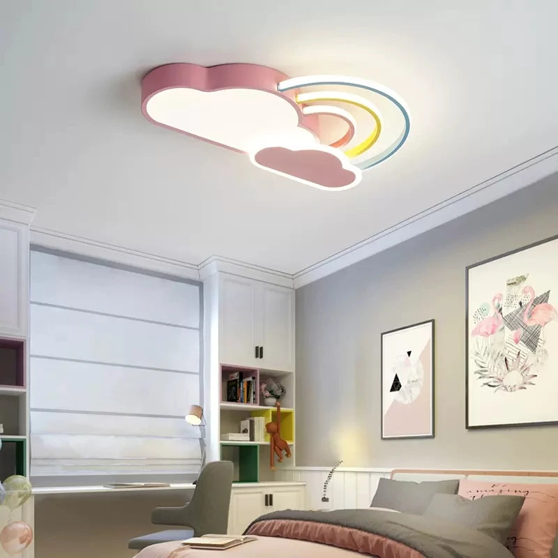 plafonnier nuage arc en ciel pour chambre d enfant décorative et chaleureuse