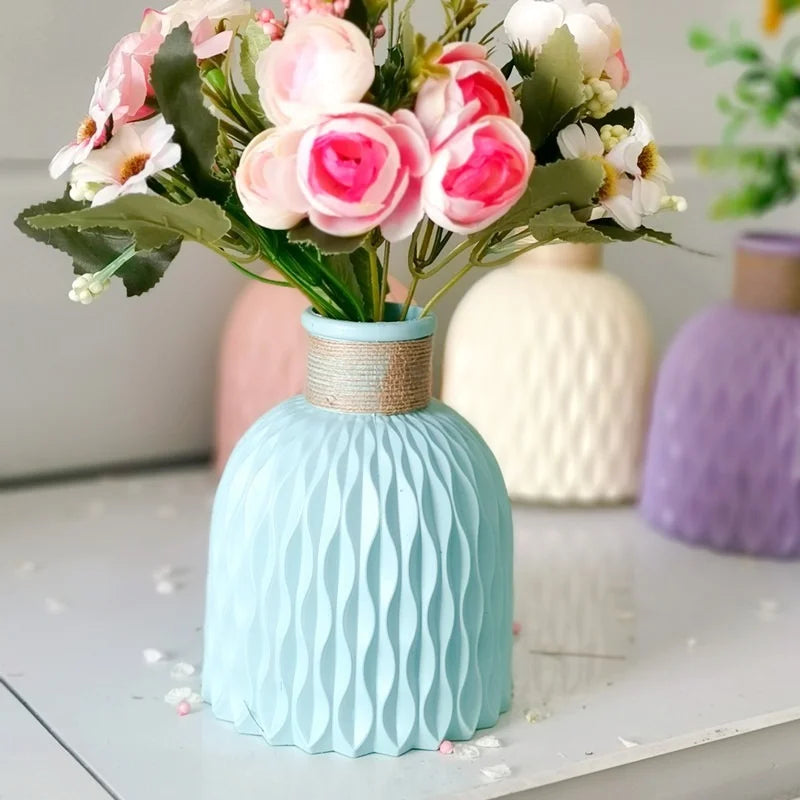 vase moderne en plastique pour décoration florale nordique