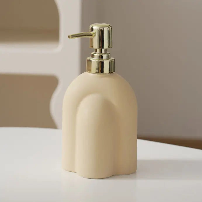 distributeur de savon en céramique portable pour shampoing et eau