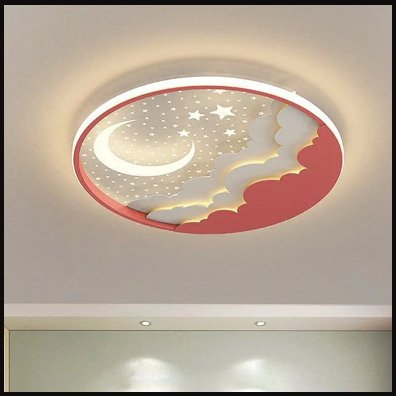 plafonnier led moderne étoile lune pour décoration et lecture