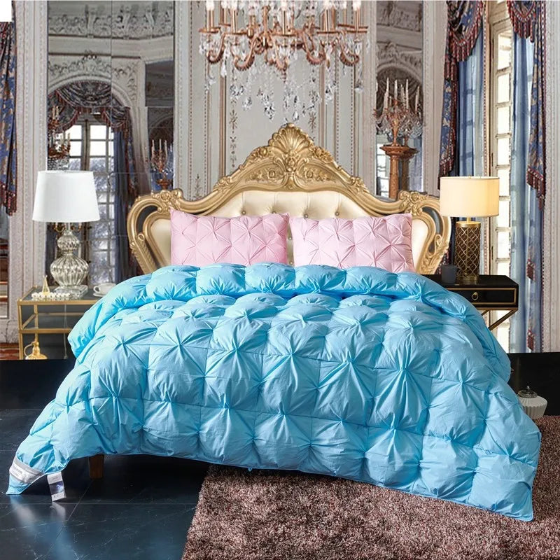 couette luxe en duvet d'oie pour hiver épaisse et confortable