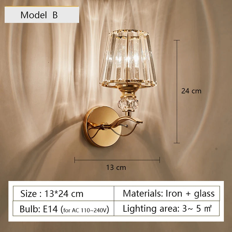 applique murale moderne en verre style nordique luxe