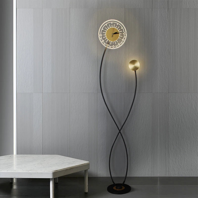 Lampadaires nordiques avec horloge LED