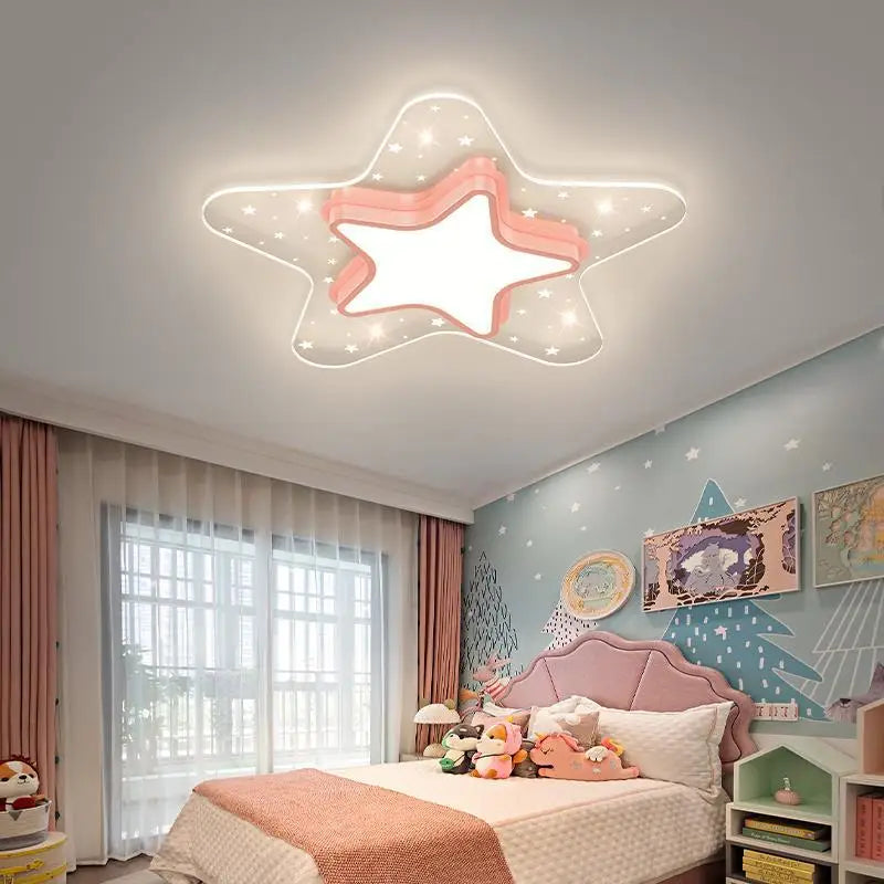 plafonnier ciel étoilé pour chambre d'enfant décoration nordique chaleureuse