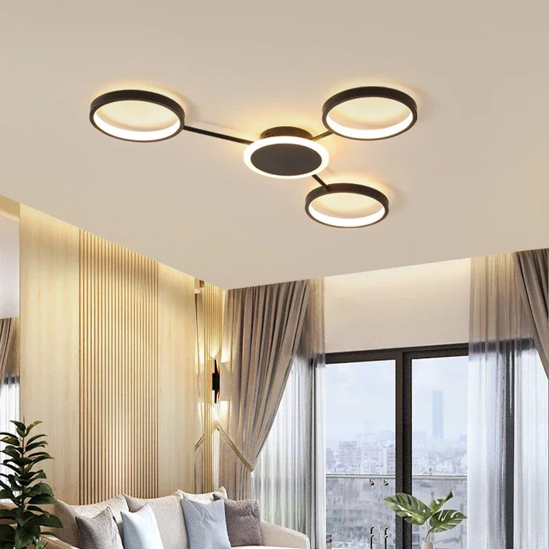 lustre led moderne design d'intérieur avec télécommande luminaire suspendu