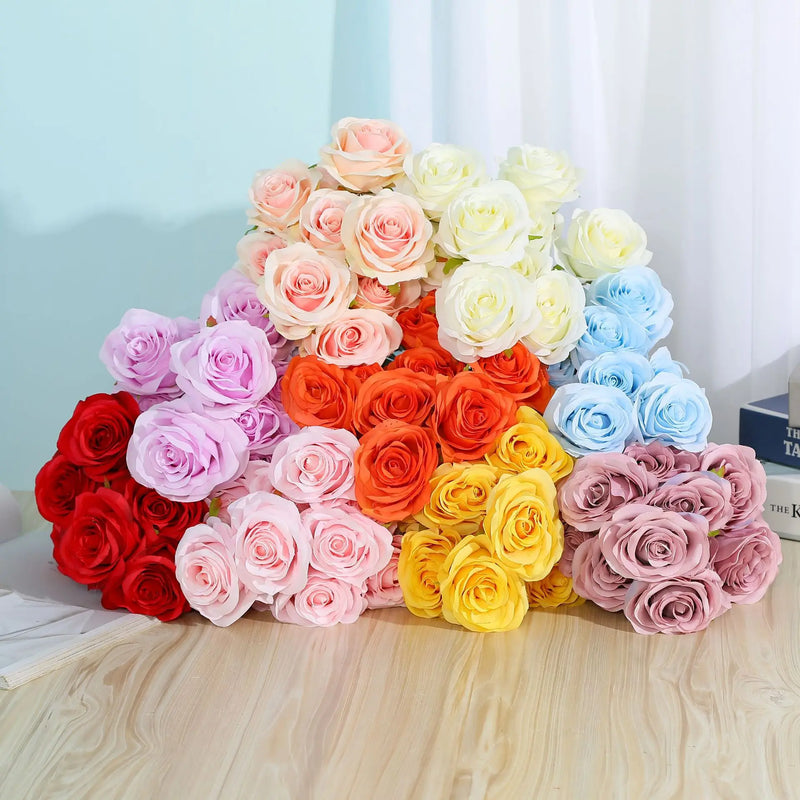 bouquet de roses artificielles pour mariage et décoration intérieure