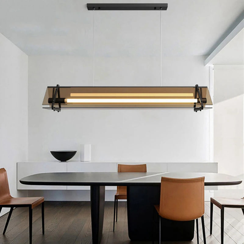 suspension design moderne led minimaliste pour cuisine