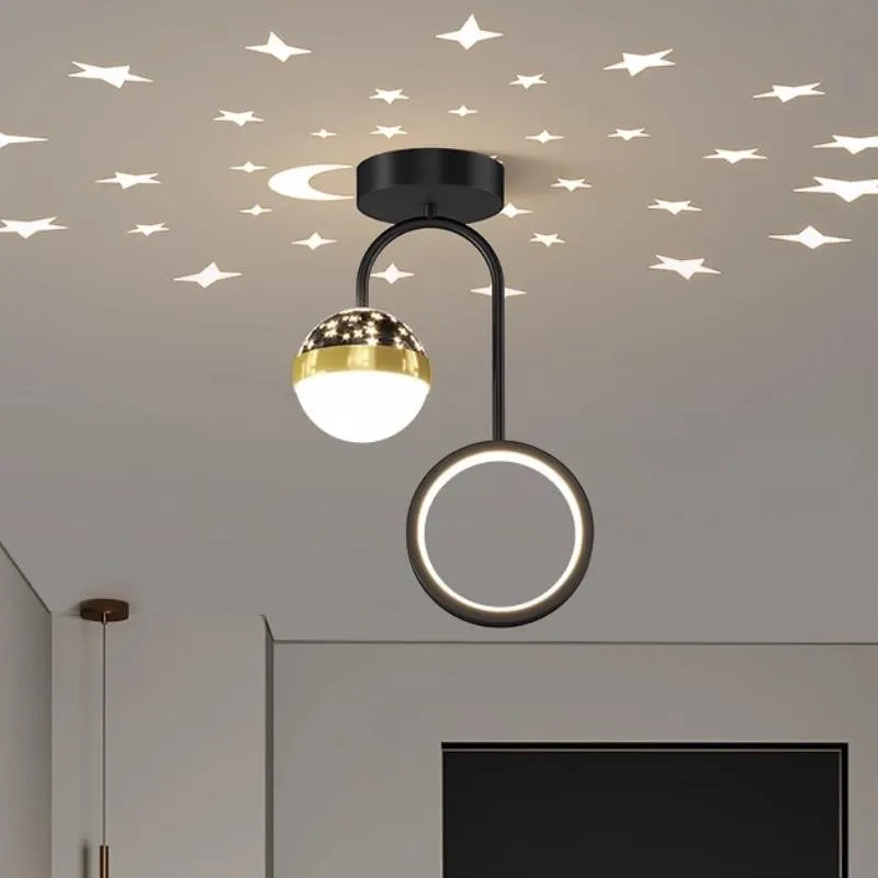 suspension boule led étoilée pour décoration intérieure et extérieure