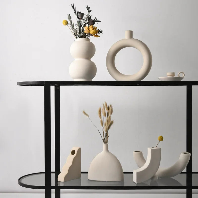 vase en céramique moderne pour fleurs séchées décoration intérieure