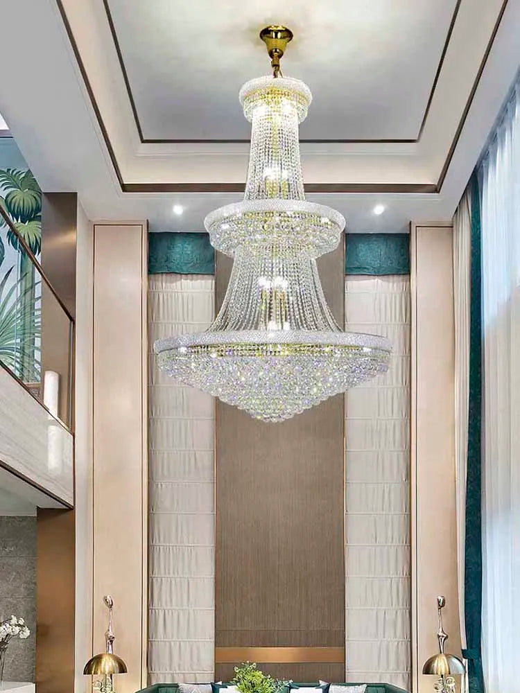 suspension en cristal moderne pour décoration intérieure élégante