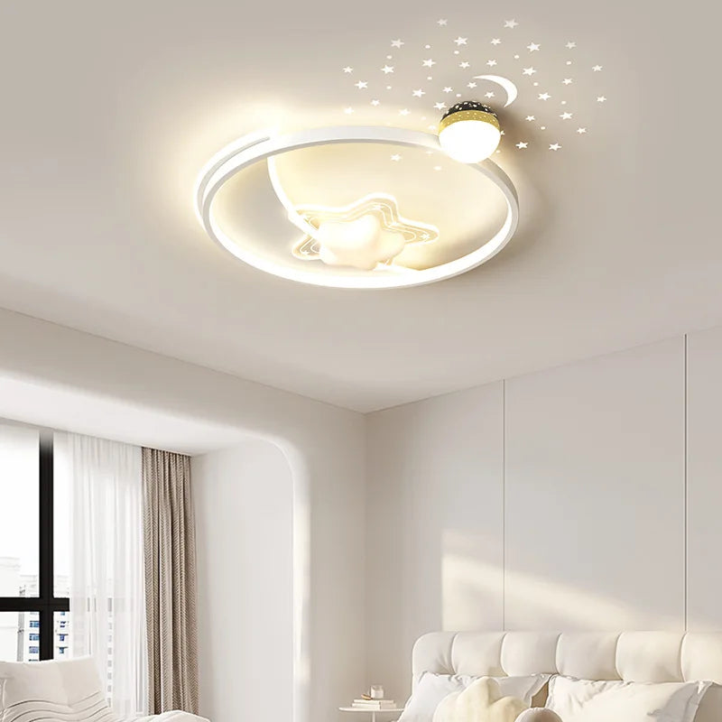 Luxury Minimalist Living Room LED Ceiling Light Starry Sky Projection Metal Cloud Ceiling Lamp For Bedroom Dining Table Home