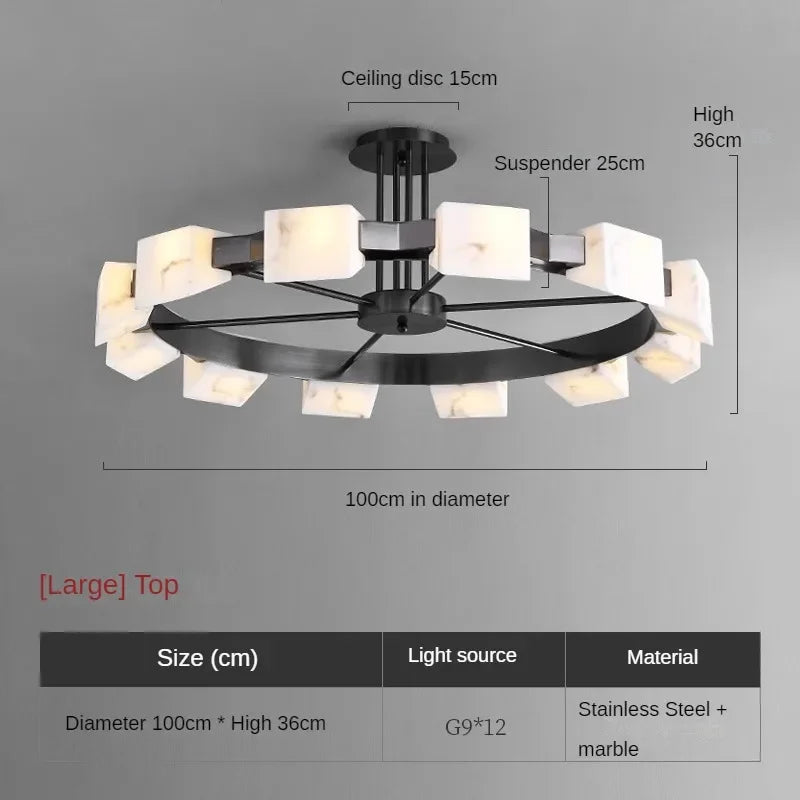 suspension moderne en marbre espagnol pour intérieur élégant