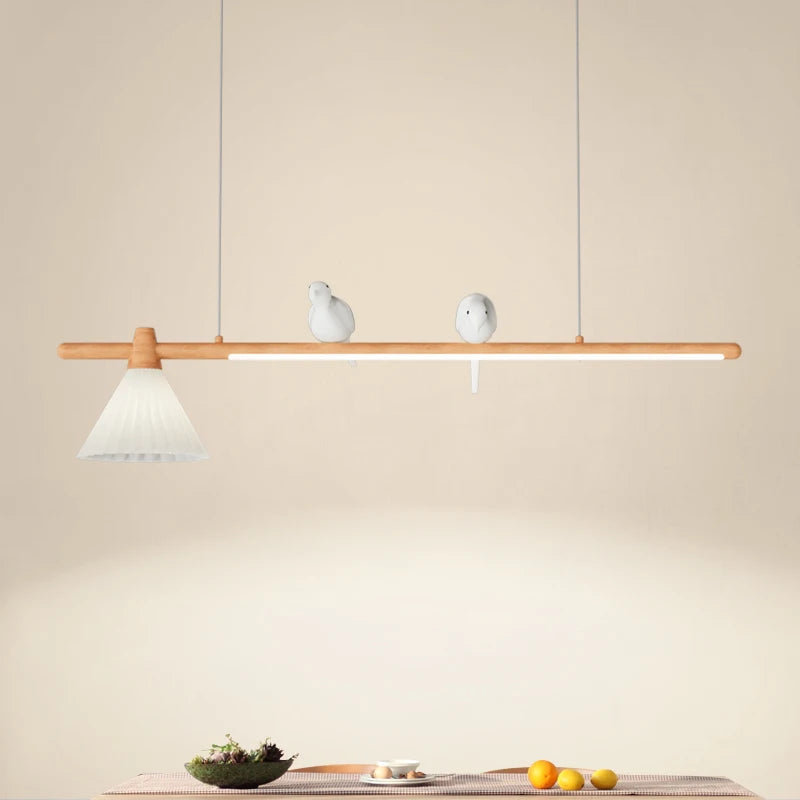 suspension led en bois massif style nordique tatami