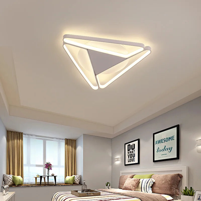 2023 Modern Triangular Aluminum LED Chandelier, Living Room Bedroom Chandelier, Home Decoration Kitchen Chandelier