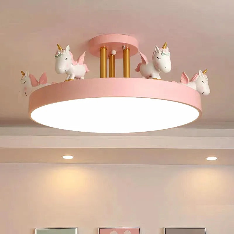 plafonnier licorne lampe enfant décoration lumineuse en résine