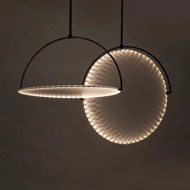 lustre nordique en fer noir pour éclairage intérieur