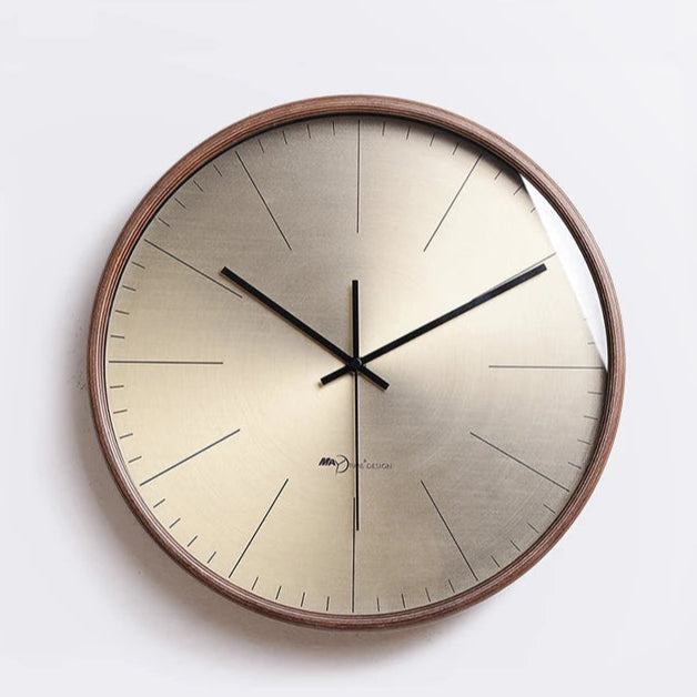 horloge murale moderne en bois massif pour décoration intérieure