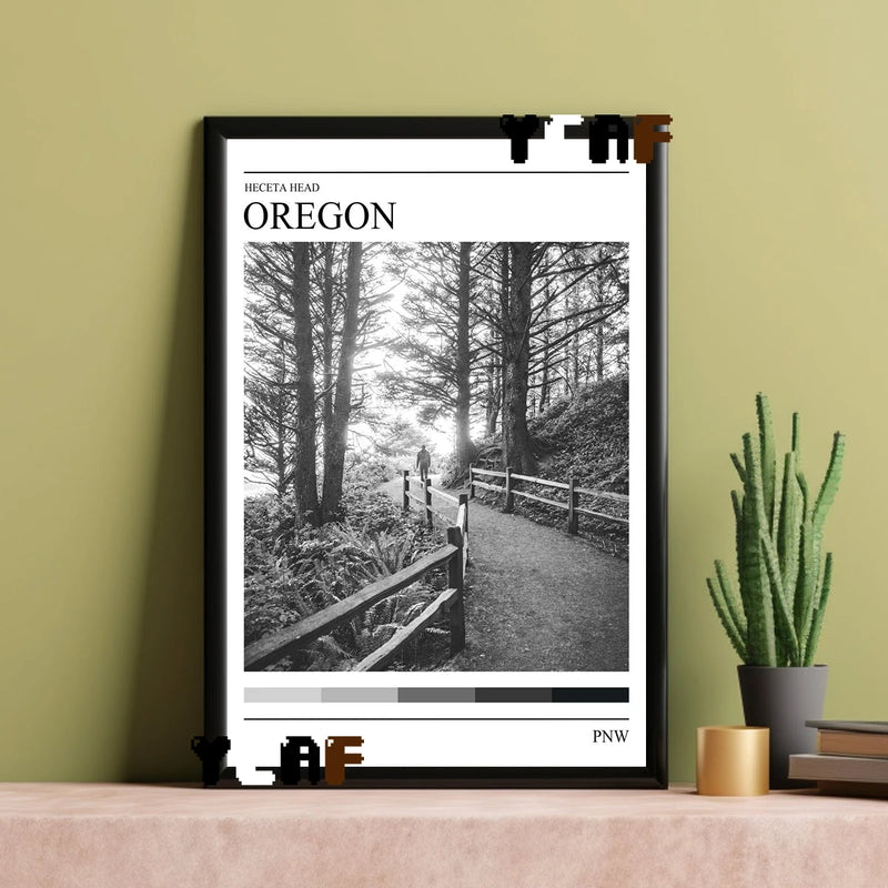 affiche forêt côte oregon impression toile décoration murale paysage naturel