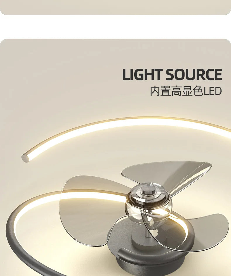 ventilateur de plafond led artpad avec lumière et télécommande