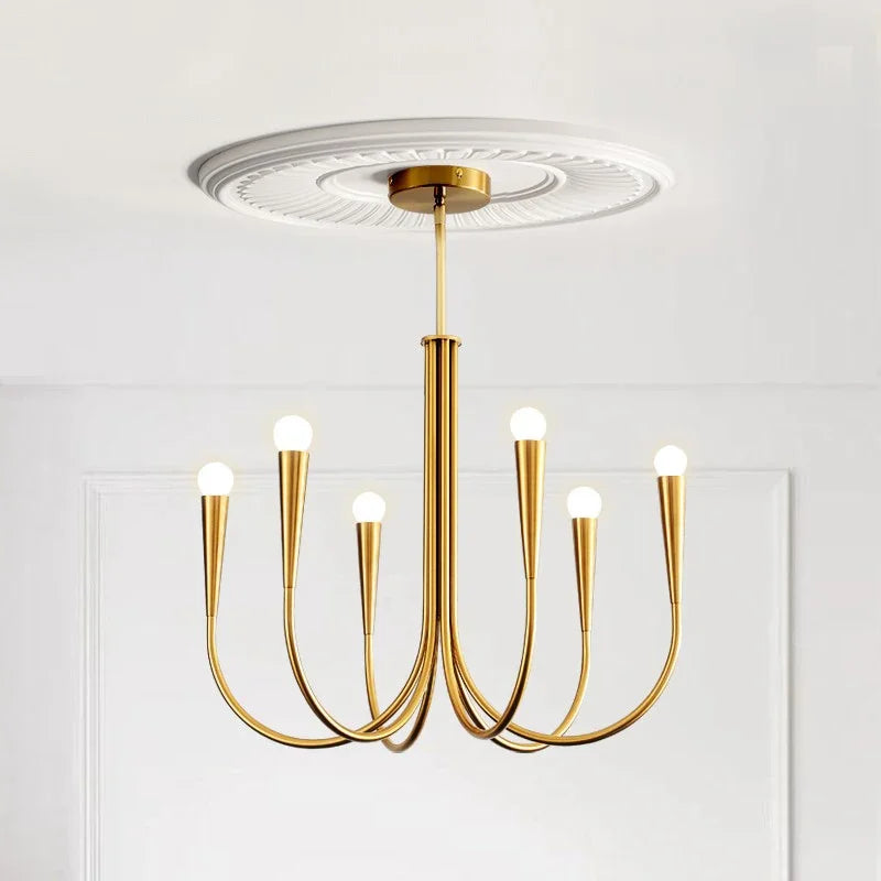 lustre suspendu en forme de bougie style français décoratif intérieur