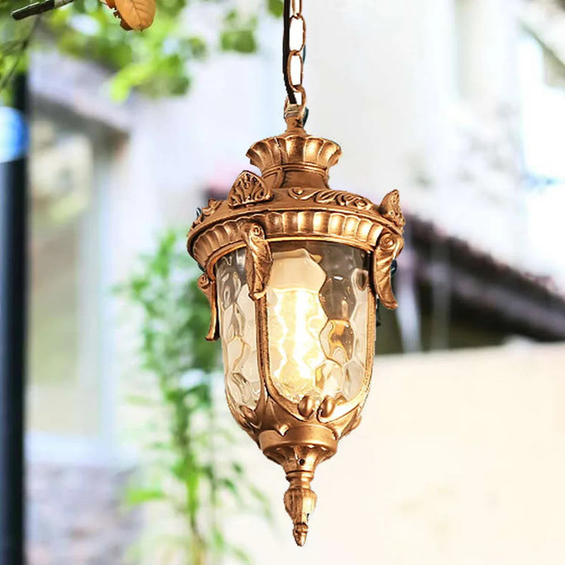 suspension vintage étanche en verre pour jardin et extérieur