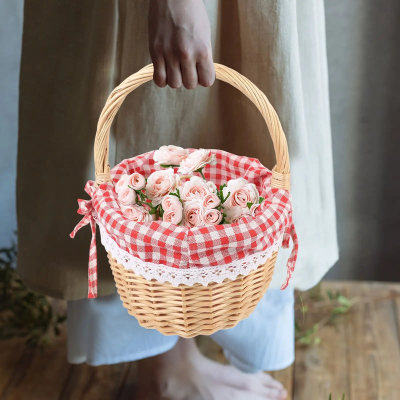 panier zerodeko petit chaperon rouge en osier pour le rangement et pique-nique