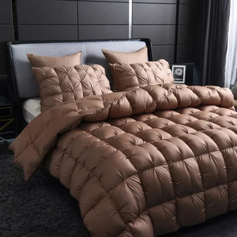 couette chaude en duvet d'oie pour l'hiver luxe épaisse et confortable